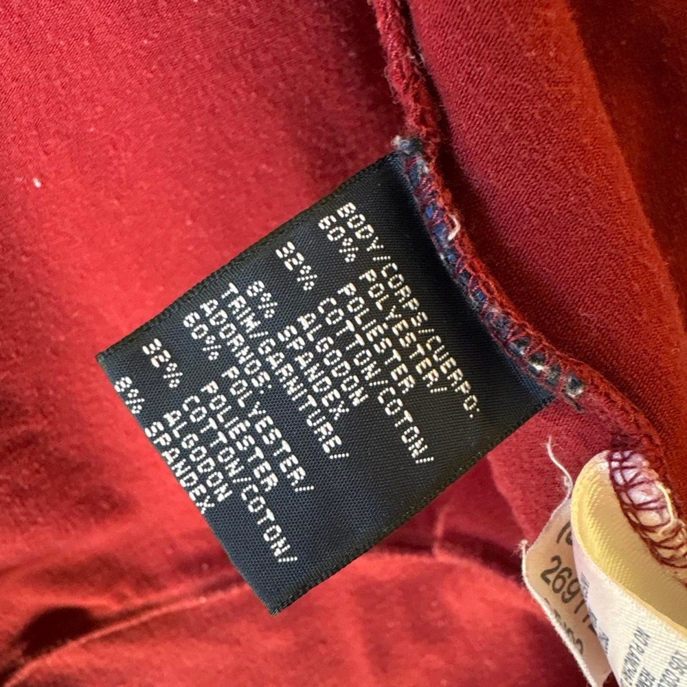 Y2K 2003 Tommy Hilfiger burgundy zip-up hoodie - Picture 6 of 8